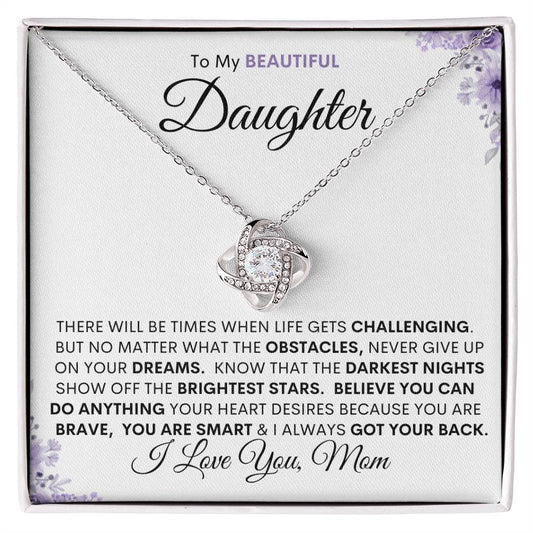 Daughter, I've Always Got Your Back / Love Knot Necklace